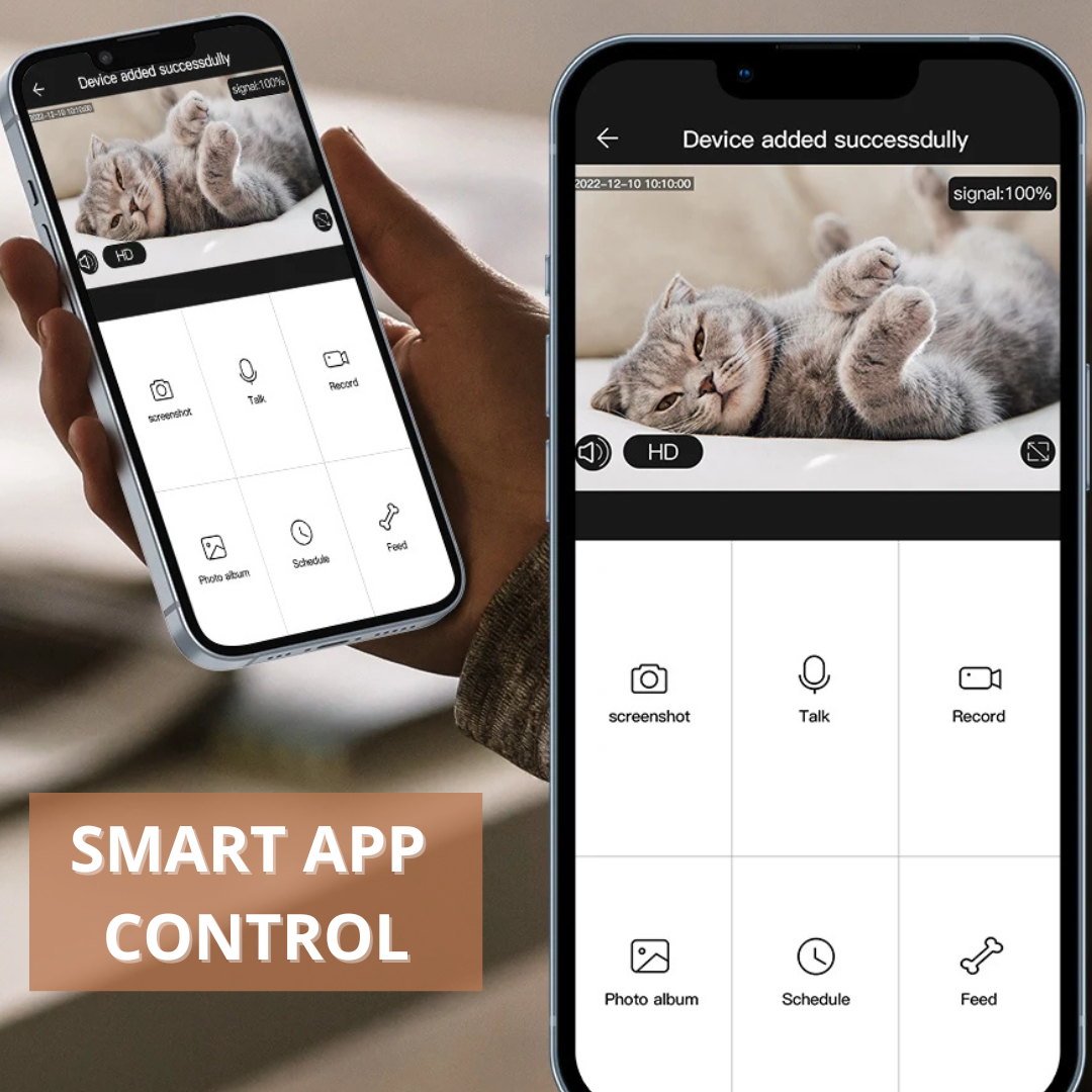 Comedero para Gatos Automático con Cámara de Video - Rojeco