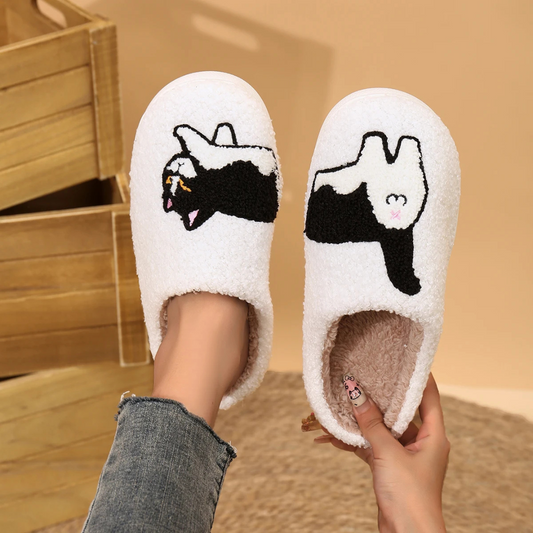 Pantuflas de Invierno – Diseño de Gato, Calidas y Super Suaves