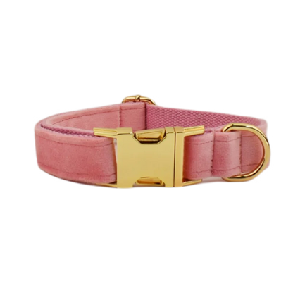 Velvet Collar Free Engrave Dog Collar Leash for Medium Big Pet Necklace Dog Accessories Dog Collars